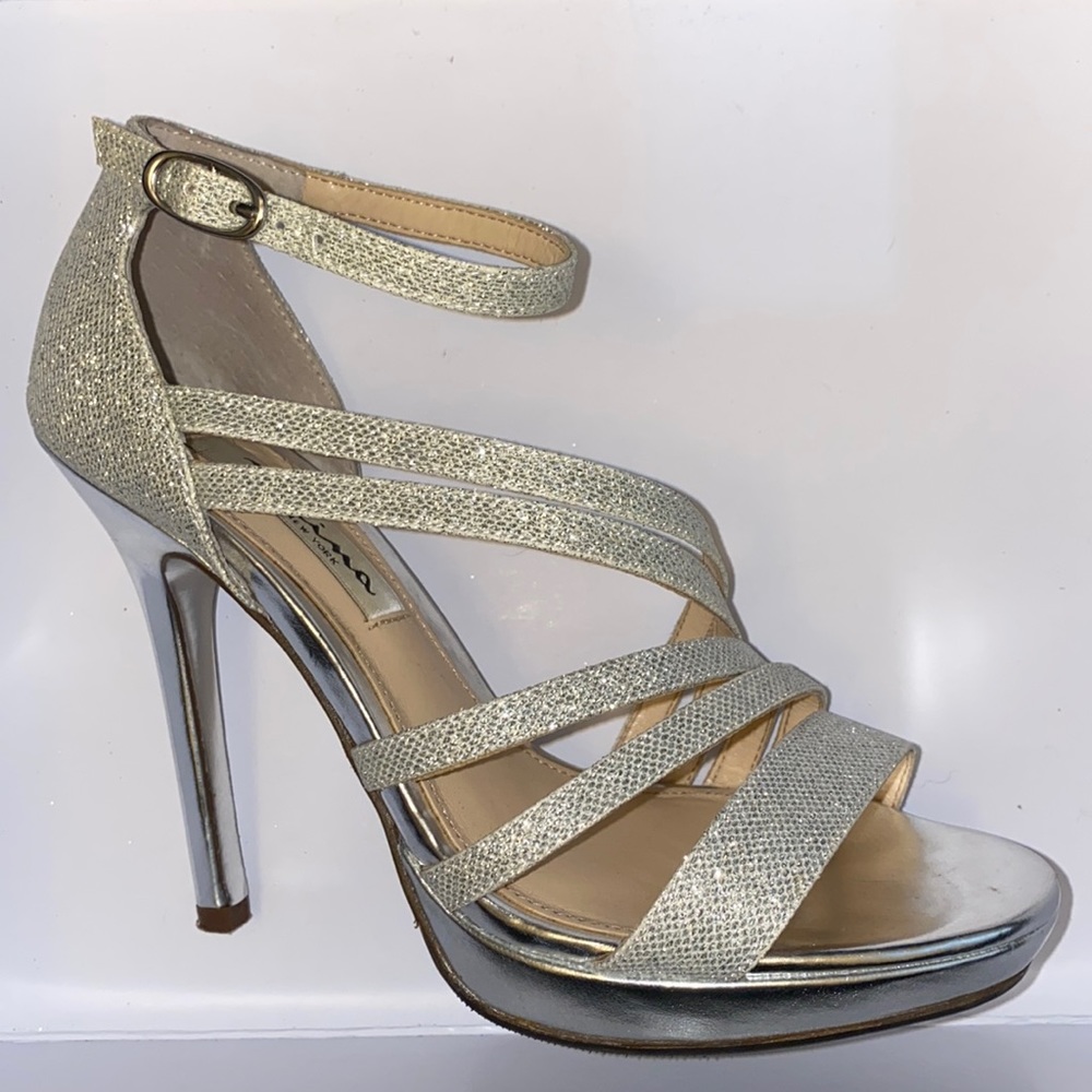 Nina 5.5 Silver Bliss Dress Formal Shoe Heel